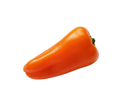 Turuncu tatlı biber, taze organik sebze, her tasarım için dekor elementi, izolasyon kesme nesnesi, kırpma yolu, yumuşak odaklanma