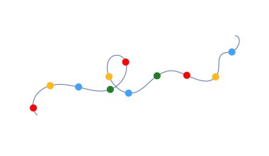 Noel renkli ışıklar kıvırcık telli çelenk basit karalama el çizimi vektör illüstrasyonu, yeni yıl için düz stil karikatür resmi, doğum günü etkinlikleri tasarımı