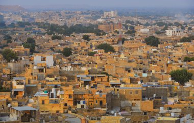 Jaisalmer, Hindistan - 7 Kasım 2017. Jaisalmer şehri, Hindistan. Jaisalmer, Rajasthan turizm sahasında önemli bir yere sahiptir..