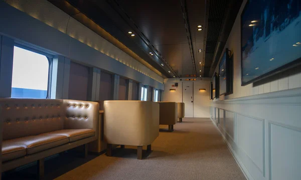 Gunma Japonia Nov 2019 Interiorul Vagonului Lux Trenului Genbi Shinkansen Imagine de stoc