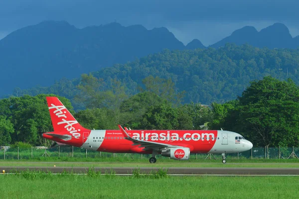 Langkawi Malesia Maggio 2023 Airasia Airbus A320 Rai Taxi All — Foto Stock