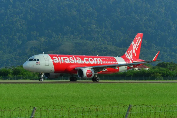 Langkawi Maleisië Mei 2023 Airasia Airbus A320 Rai Taxiën Langkawi — Stockfoto