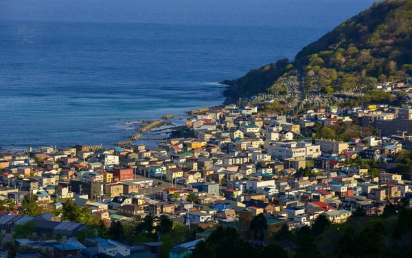 stock image Hakodate, Japan - Apr 27, 2023. Landscape of the port city at sunset, seen from the top of Mount Hakodate, Japan.