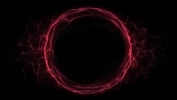 Esfera Abstracta Con Puntos Conexión Esfera Partículas Tecnología Wireframe Visualización — Vídeo de stock