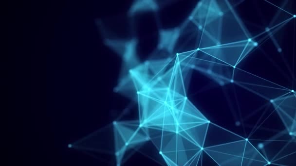 Struktura Modrého Síťového Připojení Vědecké Zázemí Abstraktní Digitální Pozadí Velká — Stock video