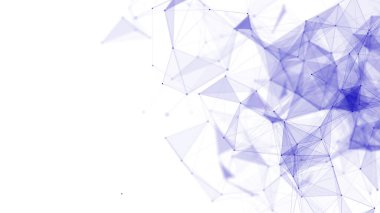 Ağ bağlantısı yapısı. Mavi bilim geçmişi. Soyut dijital arkaplan. Büyük veri görselleştirmesi. 3d oluşturma.