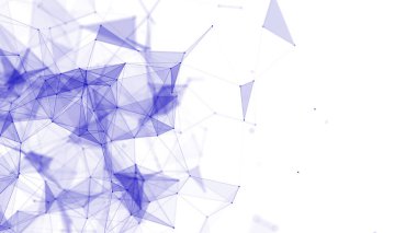 Ağ bağlantısı yapısı. Mavi bilim geçmişi. Soyut dijital arkaplan. Büyük veri görselleştirmesi. 3d oluşturma.