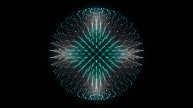 Noktaları ve çizgileri birleştiren soyut mavi küre. Patlama etkisiyle kablo çerçeve teknolojisi küresi. Büyük veri görselleştirmesi. 3d oluşturma.