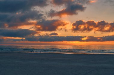 warm sunset at the beach in Denmark. High quality photo