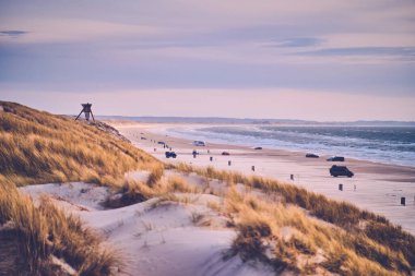 Kuzey Danimarka 'da Blokhus Plajı. Yüksek kalite fotoğraf