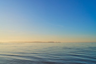 Alman Baltık Denizi 'nde gün batımı. Yüksek kalite fotoğraf