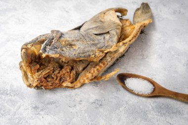 Cod preserved in salt is a fish used in recipes during Easter