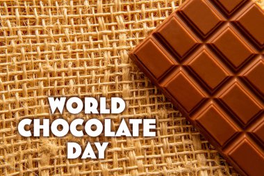 Fotokopi alanı olan çikolatalı çikolata günü metni.