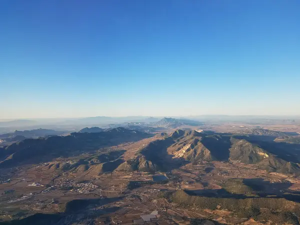 Οροσειρά Εναέρια Στην Ισπανία Λαμβάνονται Από Ένα Παράθυρο Του Αεροπλάνου Royalty Free Φωτογραφίες Αρχείου