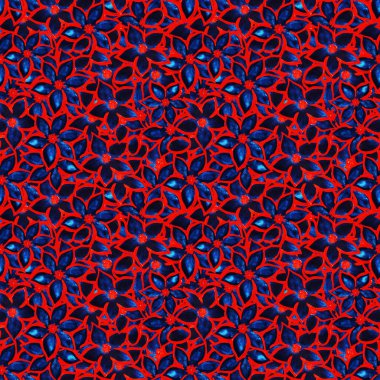 Yapraklı renkli parlak desen 