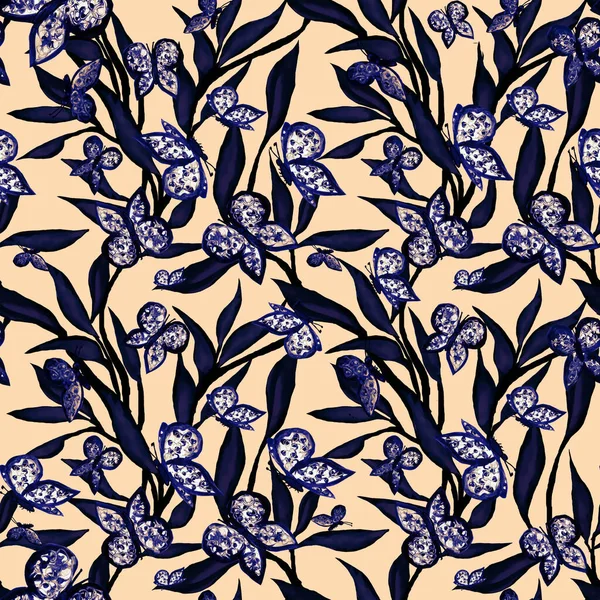 Mooie Rijke Illustratie Met Bloemen — Stockfoto