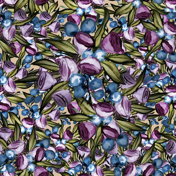 Sehr Helles Muster Mit Blüten — Stockfoto