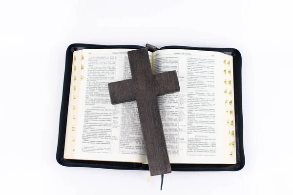 Σταυρός Του Ιησού Σταύρωση Στην Αγία Γραφή Προσευχή — Φωτογραφία Αρχείου