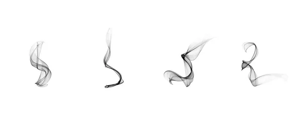 Μαύρος Καπνός Λευκό Φόντο Λεκέδες Και Κηλίδες — Φωτογραφία Αρχείου