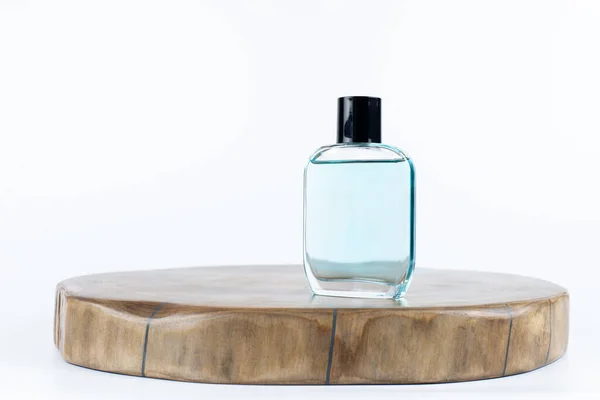 Szklana Butelka Perfumami Białym Tle — Zdjęcie stockowe