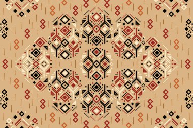 Aztek tarzında kabilenin kusursuz çizgili deseni. Ikat geometrik folklor süsü. Hintli, çingene, Meksikalı, İskandinav, halk düzeni.