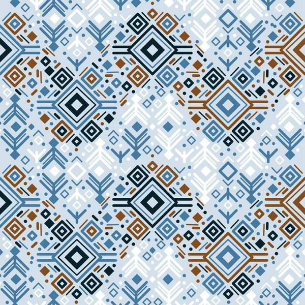 Tribal Etnisk Sömlös Randig Mönster Aztekisk Stil Ikat Geometrisk Folklore — Stock vektor