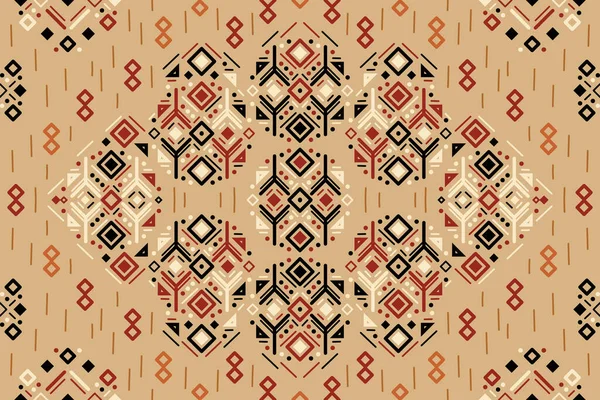 Plemienny Etniczny Wzór Paski Azteckim Stylu Geometryczny Ornament Folklorystyczny Ikat — Wektor stockowy