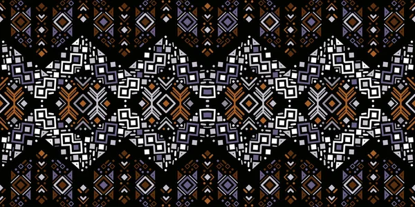 Stammesethnisch Nahtlose Streifenmuster Aztekischen Stil Ikat Geometrisches Folklore Ornament Indianer — Stockvektor