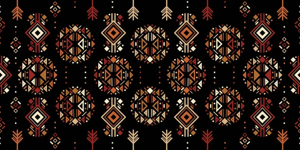 Patrón Rayas Étnicas Tribales Sin Costuras Estilo Azteca Adorno Folclórico — Archivo Imágenes Vectoriales