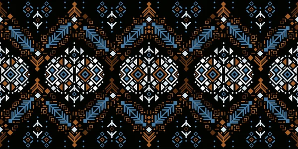Kmenové Etnické Bezešvé Pruhované Vzory Aztéckém Stylu Geometrický Folklórní Ozdoba — Stockový vektor