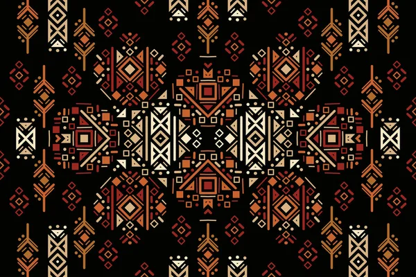 Padrão Listrado Sem Costura Étnica Tribal Estilo Asteca Ikat Ornamento — Vetor de Stock