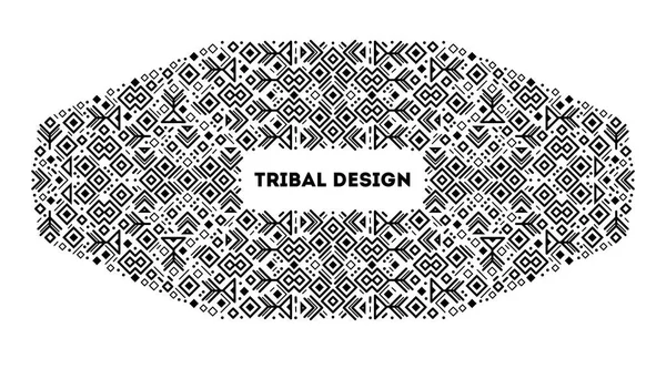 Plantilla Cubierta Tribal Vectorial Borde Azteca Decorativa Formas Decoración Arte — Vector de stock