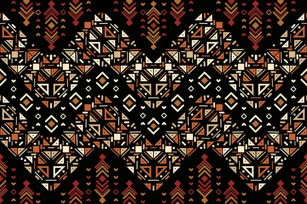 Padrão Listrado Sem Costura Étnica Tribal Estilo Asteca Ikat Ornamento — Vetor de Stock
