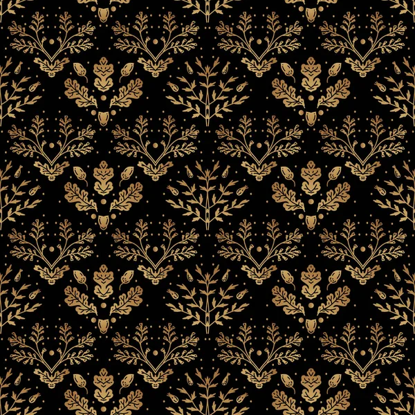 Ilustração Decoração Arte Dourada Banner Para Decoração Impressão Têxtil Papel — Vetor de Stock