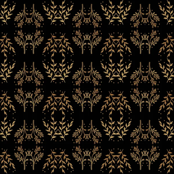 Altın Sanat Dekorasyonu Dekor Baskı Tekstil Duvar Kağıdı Tasarım Için — Stok Vektör
