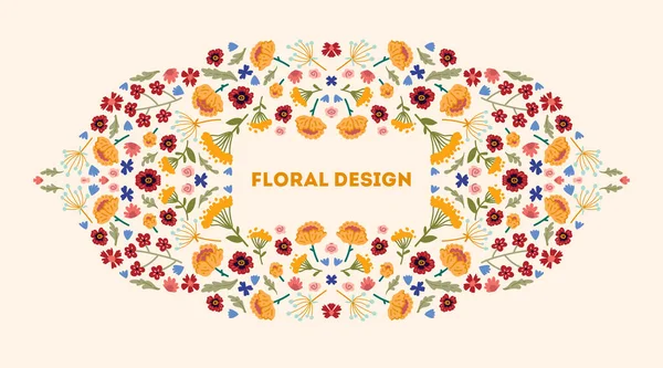 Güllerle Yapraklarla Çiçek Buketleriyle Çiçek Kompozisyonlarıyla Süslenmiş Güzel Afiş Şablonları — Stok Vektör