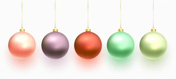 Pacote Decoração Natal Bauble Elementos Design —  Vetores de Stock