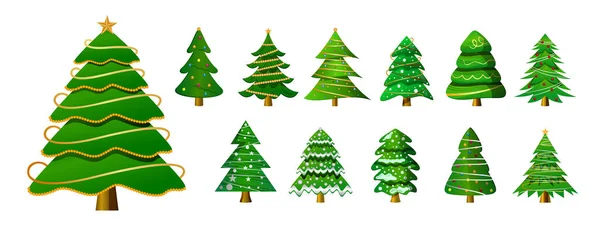 크리스마스 디자인을 Xmas Tree Elements — 스톡 벡터