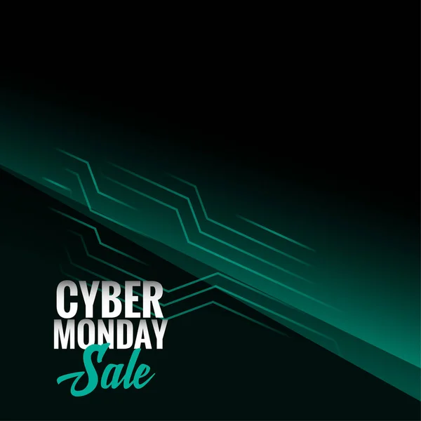 Stilvolle Cyber Montag Verkauf Digitaler Tech Hintergrund — Stockvektor
