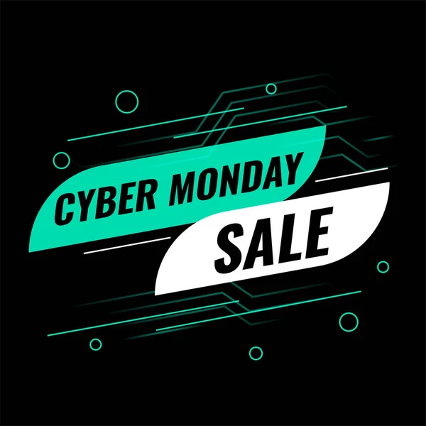 Cyber Monday Verkauf Stilvoller Hintergrund Für Online Shopping — Stockvektor