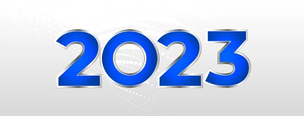 Błyszczący 2023 Szczęśliwy Nowy Rok Wakacje Tło Wektor — Wektor stockowy