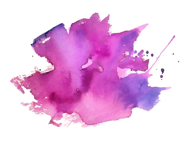 Фиолетовый Акварель Мокрый Руки Окрашены Брызги Фона Вектор — стоковый вектор