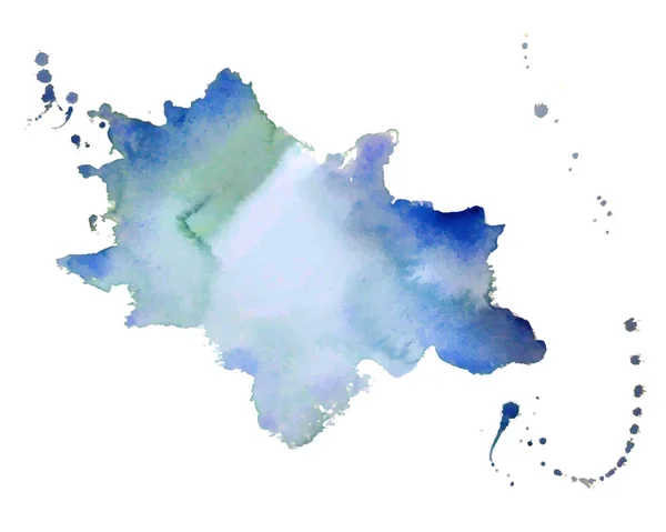 Abstrait Bleu Aquarelle Pinceau Coup Texture Fond Vecteur — Image vectorielle
