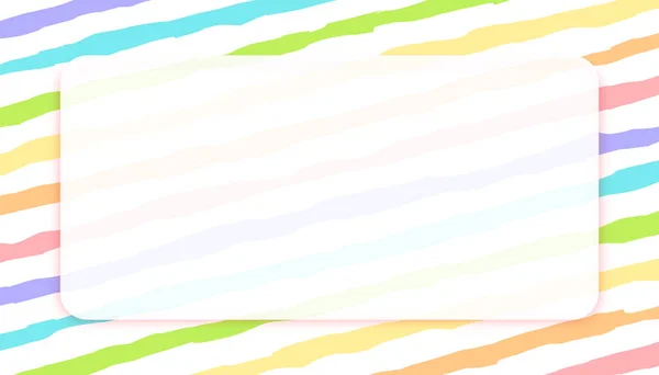 Pastellfarbener Streifen Hintergrund Mit Text Leerzeichen Vektor — Stockvektor