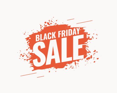 Sosyal post vektörü için grunge biçimi Kara Cuma satış şablonu 