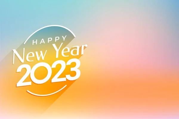 Kolorowe Szczęśliwy Nowy Rok 2023 Pozdrowienie Wektor Tapety — Wektor stockowy