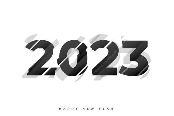 Creative 2023 Text Slices Style Happy New Year Banner Vector — Stock Vector
