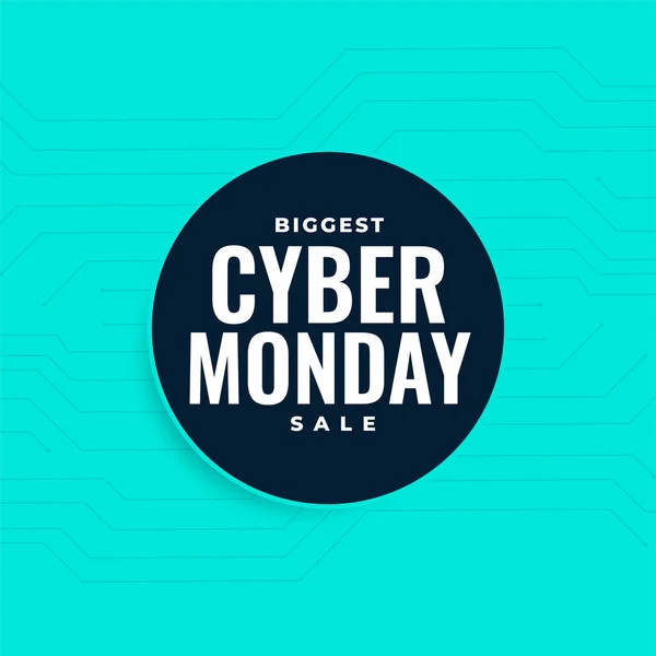 Größte Cyber Montagsverkauf Stilvollen Blauen Hintergrund — Stockvektor