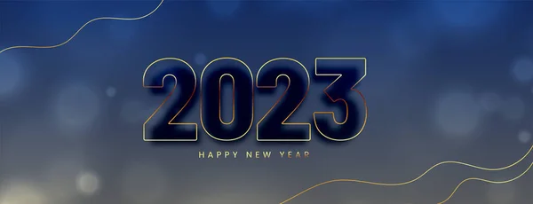 แบนเนอร เหต การณ ใหม 2023 หราท เวกเตอร ผลกระทบ Bokeh — ภาพเวกเตอร์สต็อก