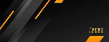 Dekoratif geometrik tasarım vektörüyle koyu sarı soyut arkaplan